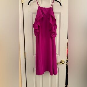 Vibrant Pink Ruffle Dress